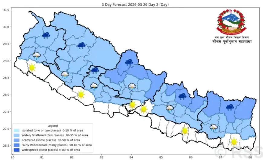 Thunderstorms Forecasted for Hilly and Mountainous Areas