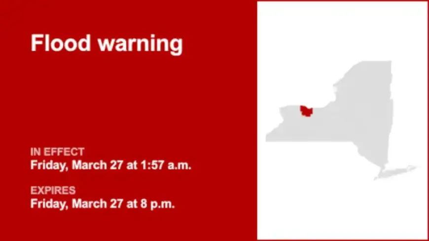 Monroe County Faces Flood Warning Amid Heavy Rain Until Friday Evening