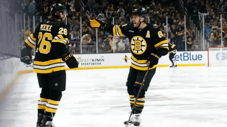 Pastrnak Extends Streak to 12 Points, Bruins Defeat Wild