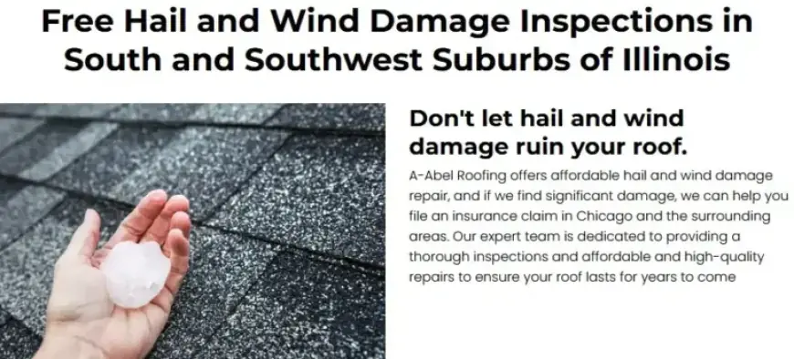 A-Abel Roofing Addresses Hail Damage with Expert Roof Repair in Illinois