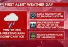 Ice Storm Prompts First Alert Weather Day This Thursday