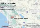 Minor Earthquake (Mag. 2.8) Strikes Near Lake Henshaw, CA, March 30, 2026