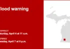 Kalamazoo County Faces Flood Warning; Minor Flooding Expected Until Tuesday Evening