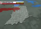Tornado Watch Lifted for 10 Indiana Counties