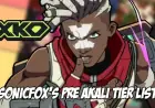 SonicFox Unveils Final 2XKO Tier List Pre-Akali Addition