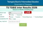Telangana TS Inter Results 2026: Access Live Updates on TGBIE Portal
