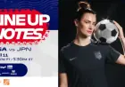 USWNT Faces Japan: Starting XI Revealed for April 11 in San Jose