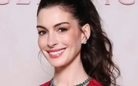 Anne Hathaway’s Stunning Red French Manicure: A Devilishly Stylish Look