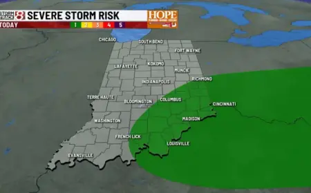 Indianapolis Faces Persistent Showers and Thunderstorms This Holiday Weekend | Apr. 1, 2026