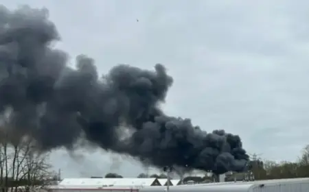 Massive Kings Norton Fire Erupts, Smoke Visible Across Birmingham