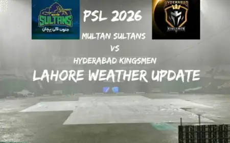 PSL 2026: Will Rain Disrupt Multan Sultans vs Hyderabad Kingsmen in Lahore?