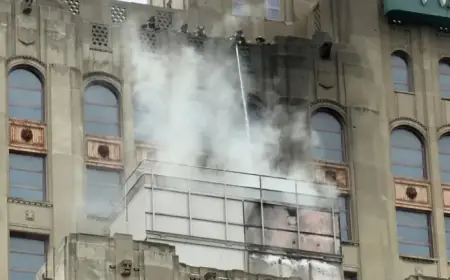Wayne State University Building in Detroit Catches Fire; Crews Respond
