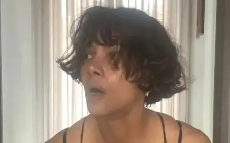 Halle Berry Stuns in Strappy Top and Tights in Bold Photo Series