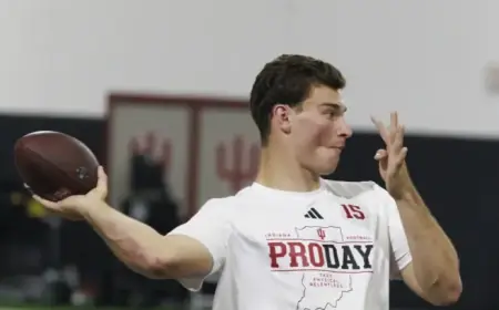 Fernando Mendoza Highlights Teammates at Pro Day Event