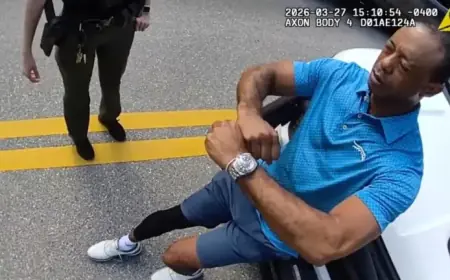 Police Bodycam Footage Unveils Trump’s Remark Following Tiger’s Dramatic Crash