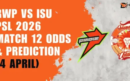RWP vs ISU: PSL 2026 Match 12 Odds & Predictions (April 4)
