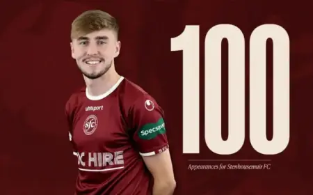 Ross Taylor Celebrates 100th Stenhousemuir Appearance