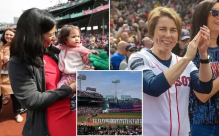 Red Sox Fans Boo Gov. Healey, Mayor Wu at Fenway Park Opener