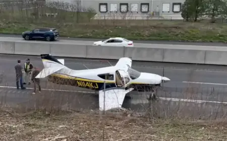 Plane Makes Emergency Landing on I-78 in Lehigh County