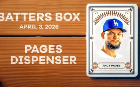 Andy Pages Fuels Dodgers’ Hit Parade: Fantasy Recap 4/3/26
