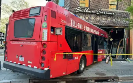 Metrobus Crashes into D.C. Restaurant, Injuring Three