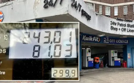 UK’s Priciest Petrol Pump Charges £240 per Tank