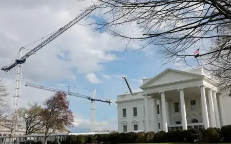 Trump Seeks Court Approval to Resume White House Ballroom Construction