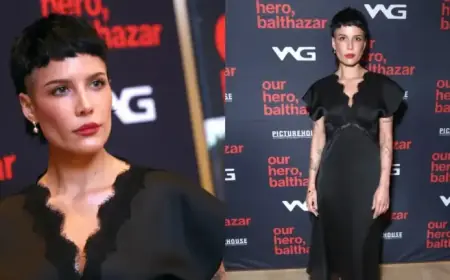 Halsey Stuns in Gothic Glam Black Lace Dress at “Our Hero, Balthazar” Premiere