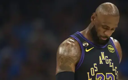 LeBron James Overlooks Vibrant Memphis Cityscape