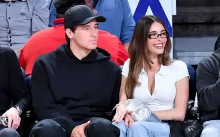 Madison Beer Boldly Rocks Plain Top at Lakers Game