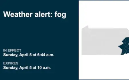 Fog Advisory in Effect for Southeast PA Until Sunday Morning