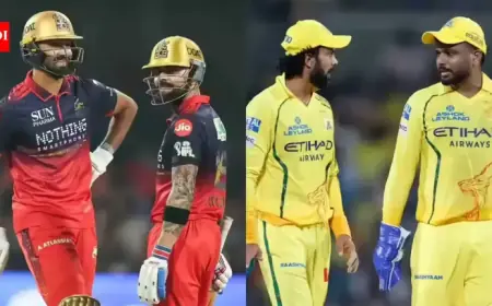 RCB Clash with Struggling CSK in Southern Derby at Chinnaswamy