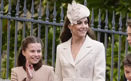 Kate Middleton Stuns in Cream Self-Portrait Dress at Easter Sunday Services