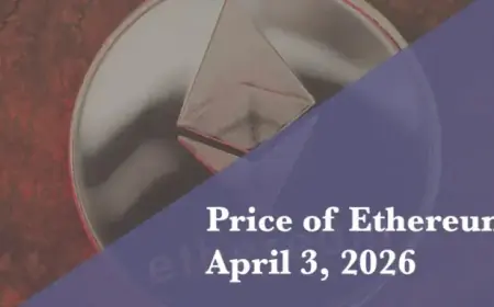 Ethereum Price Update for April 3, 2026