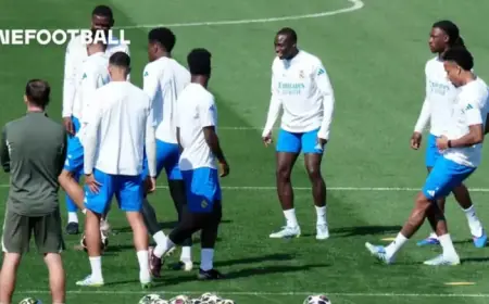 Mendy Shines in Real Madrid’s Last Training Before Bayern Showdown