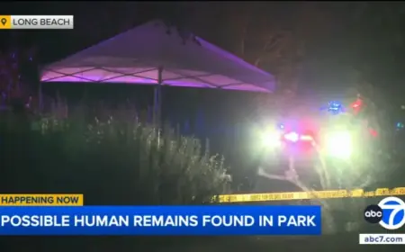 Discovery of Human Remains in Long Beach Park on Easter Sunday