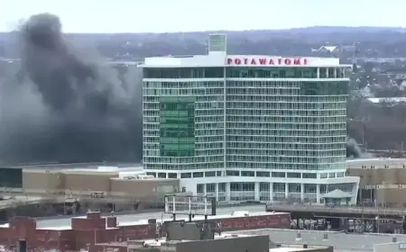 Blaze Erupts in Potawatomi Casino Hotel Building