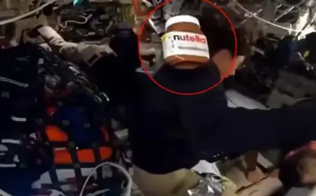Nutella Jar Floats Freely Inside Moon-Bound Spacecraft Cabin