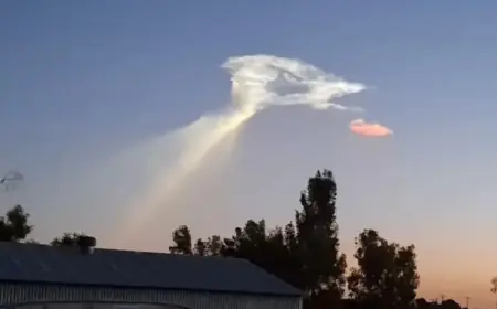 SpaceX Launch Creates Striking Cloud Formations Across the Sky