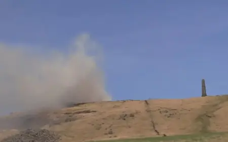 Moorland Fire Erupts, ITV News Reports