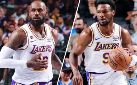 LeBron Coaches Bronny with Humor During Lakers-Mavs Game: “Bounce Pass!”