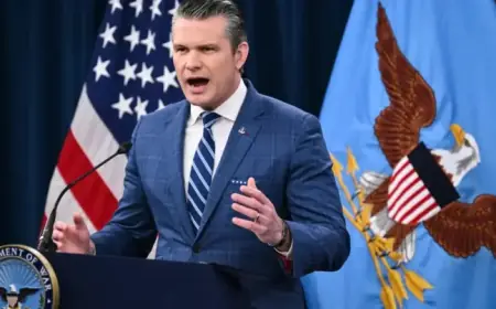 Pete Hegseth and Dan Caine Hold Press Briefing on Trump’s Iran Ceasefire