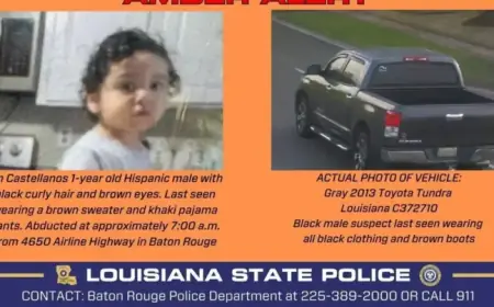 Louisiana Police Cancel Amber Alert After 1-Year-Old Found Safe