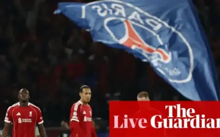 PSG Faces Liverpool in Champions League Quarter-Final First Leg Live