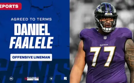 Giants Secure Deal with OL Daniel Faalele, Awaiting Physical Approval