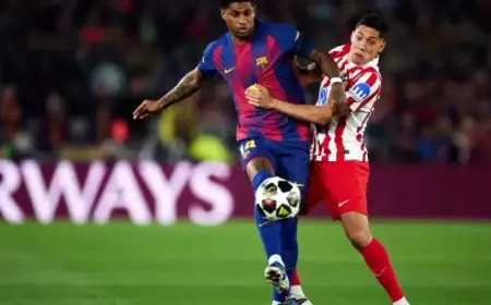 Barcelona Falls 0-2 to Atlético Madrid as Cubarsí Sees Red