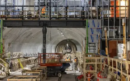 Trudeau Airport’s REM Station Nears Completion, On Track at 80%