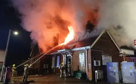 Railway Station Fire Forces Train Cancellations | ITV News