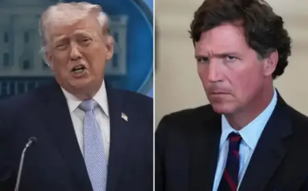 Trump Criticizes Tucker Carlson’s Iran War Claims: Calls Him ‘Low-IQ’