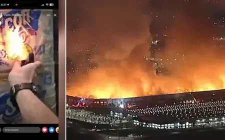 Southern California Warehouse Fire Probe Reviews Toilet Paper Blaze Video